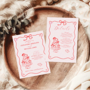Reserve A Data Casamento de Arte Retro-Porodle Whimsical