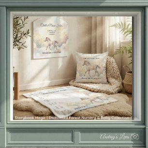 Imã Anúncio de Nascimento Floresta Encantada Magia de 