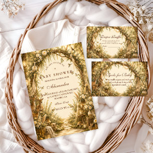 Convite Chá de Bebê Boho Floresta Caprichosa