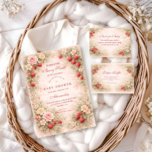 Guardanapo De Papel Jardim Doce de Morango