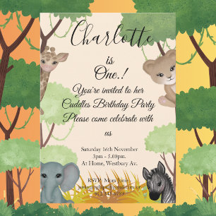 Convite Festa de primeiro aniversario de Cuddles