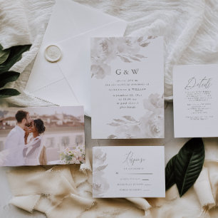 Convite Cancelamento de Casamento de Caligrafia Neutral Ch