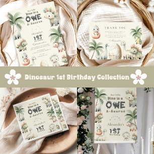 Convite Partido primeiro aniversario Dinossauro