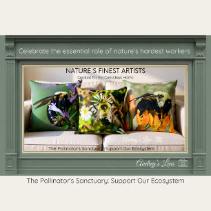 Almofada Abelha em Asclepias tuberosa