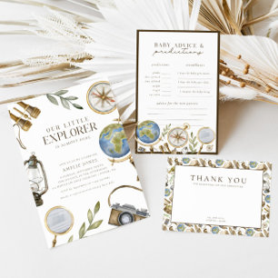 Convite Nosso Pequeno Explorador   Aguarda Chá de fraldas