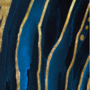 Convite Marinho Azul e Floresta de Folha Ouro