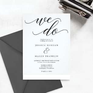 Convites Clássicos de Dobragem em Três Casamento
