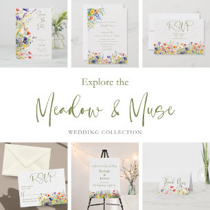 Reserve A Data Watercolor Wildflower Save Date (Guardar data)