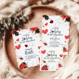 Cartão De Informações Pequena Senhorita Garota Chá de fraldas Fralda Raf