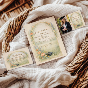 Cartão De Agradecimento Celebração de Conclusão da Garden Rose