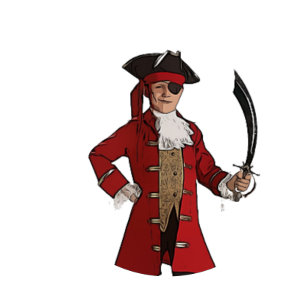 Papel De Presente Pirata Náutica Blue Boy