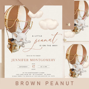 Convite para balão de ar quente de elefante