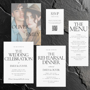 Convite Janto de Ensaio de Casamento Moderno Elegante