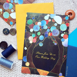 Convite Casamento da Floresta Azul Rústica das Árvores do 