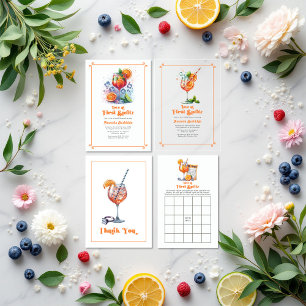 Cartão De Agradecimento Amor na Primeira Foto do Chá de panela Spritz