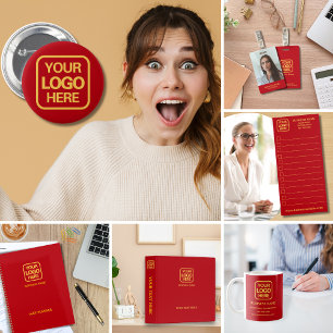 Agenda Logotipo Red Dourado para profissionais modernos