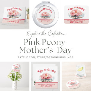 Cartão Postal Dia de as mães Rosa de Peony