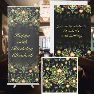 Convite William Morris Festa de aniversário