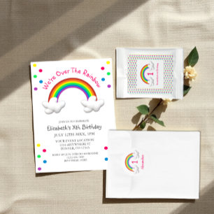 Adesivo Redondo Rainbow Girl Qualquer Idade Aniversário