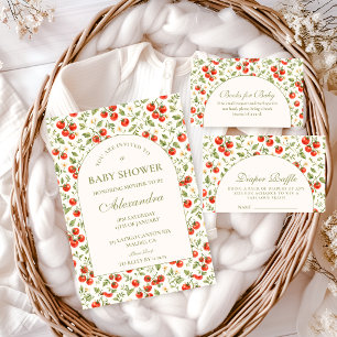 Cartão De Informações Sorteio de Fraldas Botânicas Little Sprout