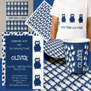 Convite Festa de aniversário de Coruja