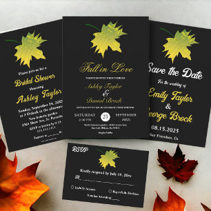 Cartão RSVP Casamento Floral De Outono Da Elegante Ruptura Rus