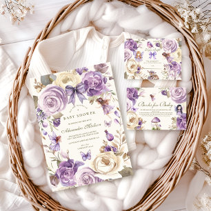 Cartão De Informações Fada Woodland Chá de fraldas Diapper Raffle