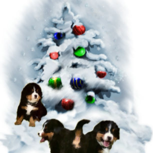Cartões de Natal de Cães de Montanha Bernese