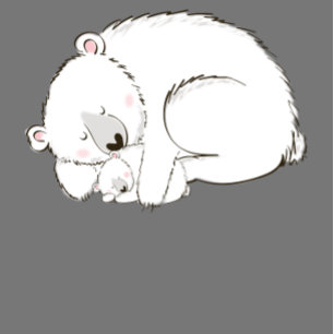 Convite Chá de fraldas de Urso Polar - Rapariga Rosa de in