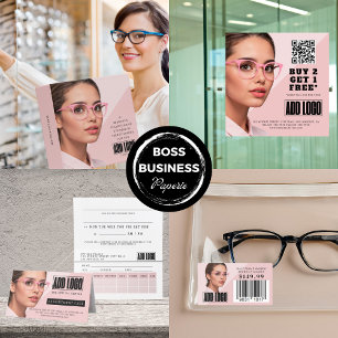 Etiquetas Optometrista Eyewear Business Código de preço