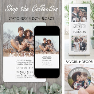 Convite Casamento de Fotografia 2 RSVP 2 de QR RSVP 2 Míni