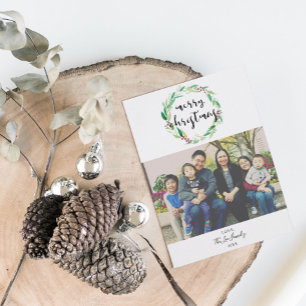 Cartão Postal De Festividades Letra Feliz Natal 3 Fotografia Collage Family