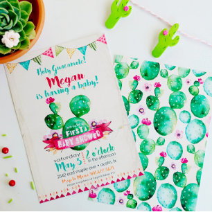 Convite para Chá de fraldas Fiesta