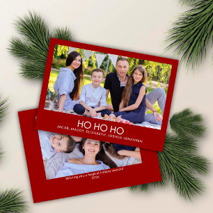 Etiqueta Para Presente Feriado Moderno Minimalista Laranja "HO HO HO"