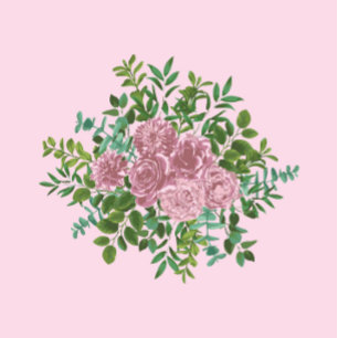 Convite Rosa claro Peony e Rosa Floral Weding