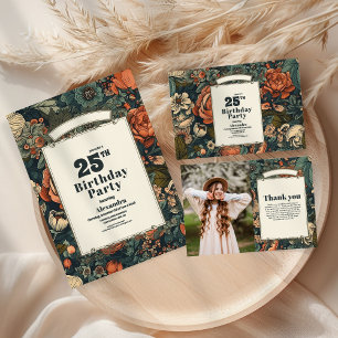 Convite Vintage Watercolor Flowday