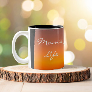 De Café Em Dois Tons Caneca Moderno Primeiro Dia das Mães - Pôr do Sol