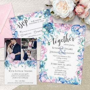 Watercolor Floral Rustic Weditation RSVP