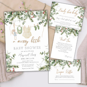 Convite Um Pouco Feliz   Chá de fraldas Boho Girl Winter