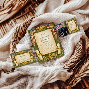 Cartão RSVP Festa de Formatura Patriótica Militar