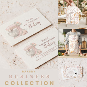 Cartão De Agradecimento Negócios de Padaria Patisserie Elegant Blush