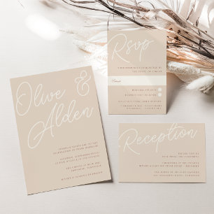 Convite Areia   Script Watermark Wedding