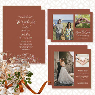 Adesivo Redondo Boho Terracotta Wildflower Casamento Obrigado