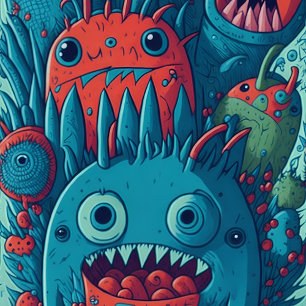 Convite Festa de aniversário de monstro vermelho