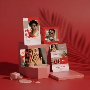 Bolsa Tote Código de Foto Social e QR do Modern Nail Salon Bu