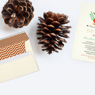 Convite para Chás de fraldas Tribal Woodland Fox