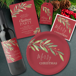 Cartão De Festividades Foto de Natal Holly e Berries