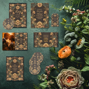 Reserve A Data Foto Decorativa Arte Floral Nouveau Casamento