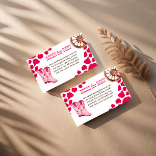 Adesivo Redondo Chá de fraldas rosa-rosa giro ocidental do rodeo