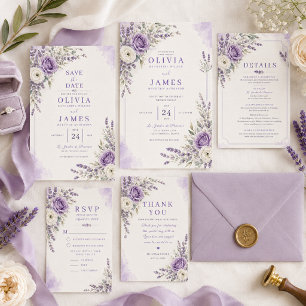 RSVP Cartão de Detalhes de Casamento com Aquarela de La